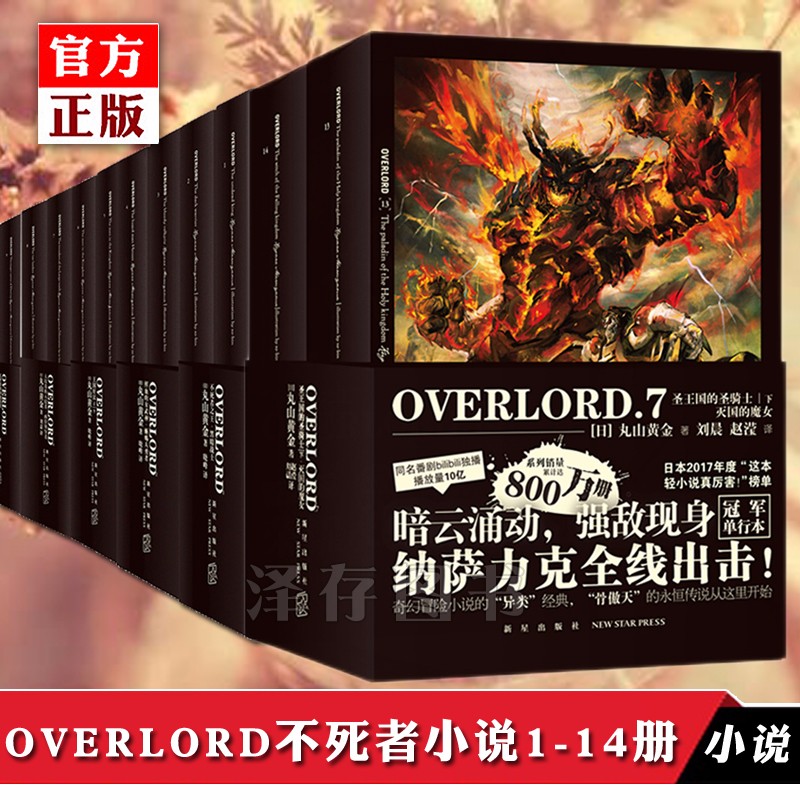 正版预售 OVERLORD小说14册 不死者全套 包含不死者之王13-14骨傲天小说 轻小说漫画 丸山黄金 不死之王 新星