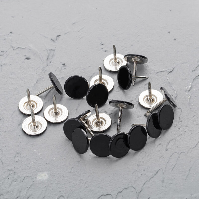 钉沙发泡钉按钉平面钉子大头图钉 直径11*钉长10 (100个价)黑色 锤子