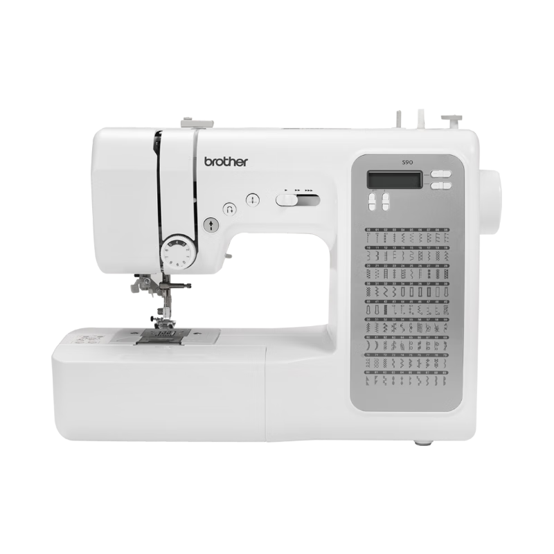 兄弟（brother）新款S90家用多功能電子機(jī)型智能金屬骨架帶鎖邊自動(dòng)穿線縫紉機(jī) S90