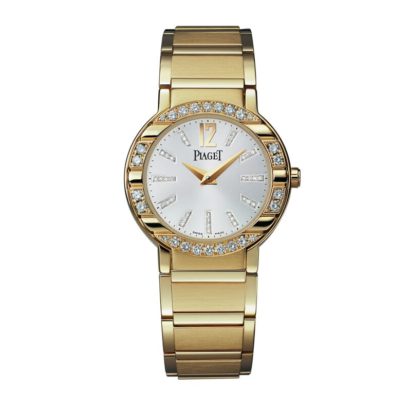 【二手95新】伯爵 polo系列 18k黄金原镶钻28mm石英机芯女士手表 g0a