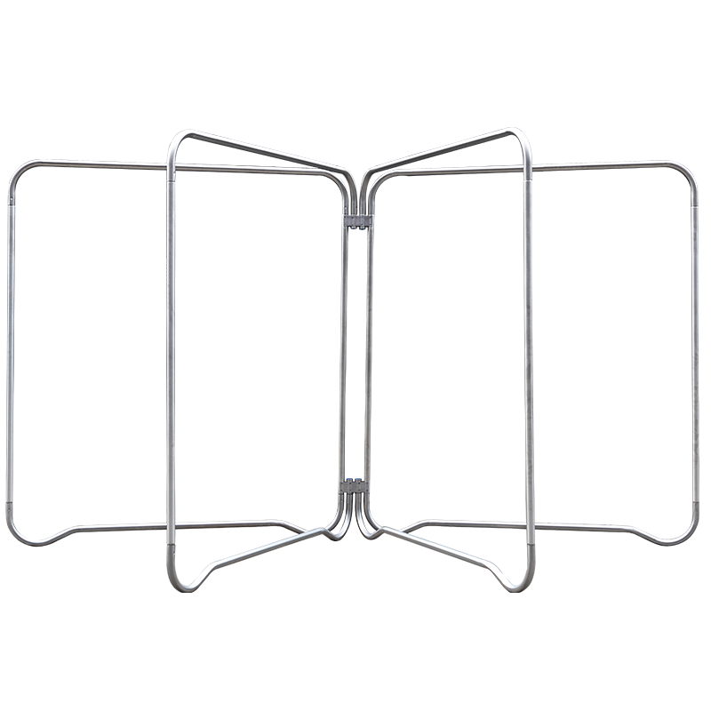 艾格玛纯不锈钢折叠衣架户外折叠晾晒架阳台晒被子架大型多用途晒衣架 五框【高1.39米2杆长度伸缩】0206D-03B