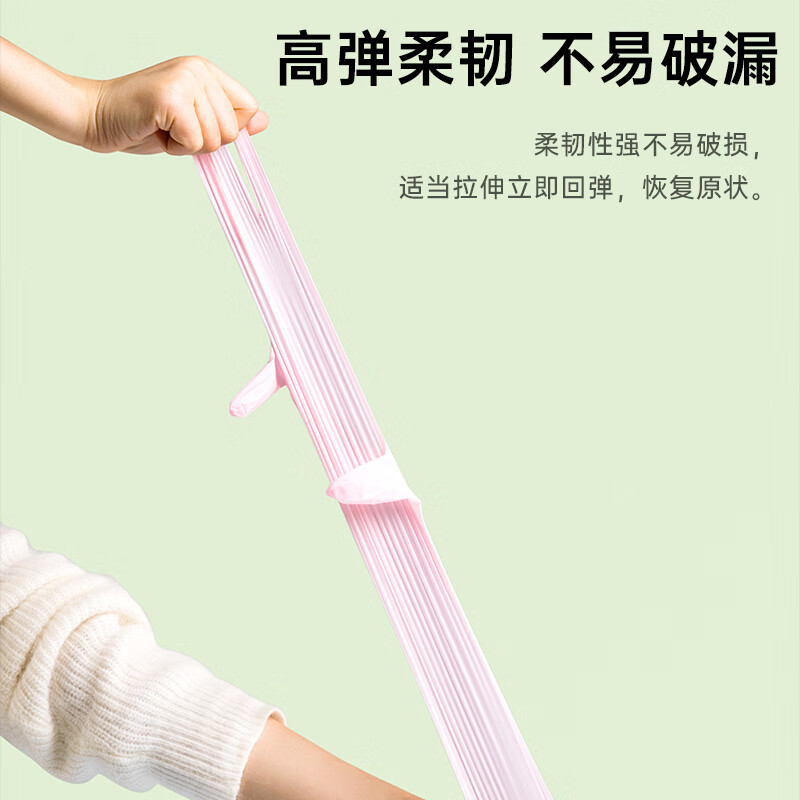 茶花（CHAHUA）丁腈手套橡胶家务手套厨房洗碗洗衣清洁胶手套劳保防水胶皮手套 【普通款-随机色】中号 40只装 无粉末无乳胶，左右手通用