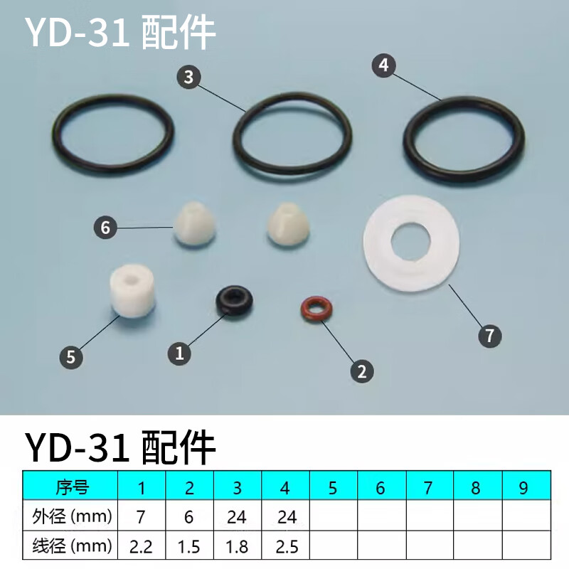 特氟龙密封件胶枪单液橡胶硅胶四氟垫片0型垫圈 yd31