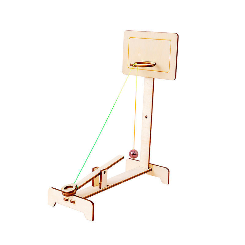 科技小制作儿童手工材料包小学生杠杆原理创意玩具 diy手工投篮机材料