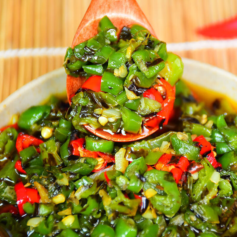 宜享健康农家自制炭烧辣椒酱下饭菜瓶装蒜蓉青红剁椒酱香辣拌饭酱四川