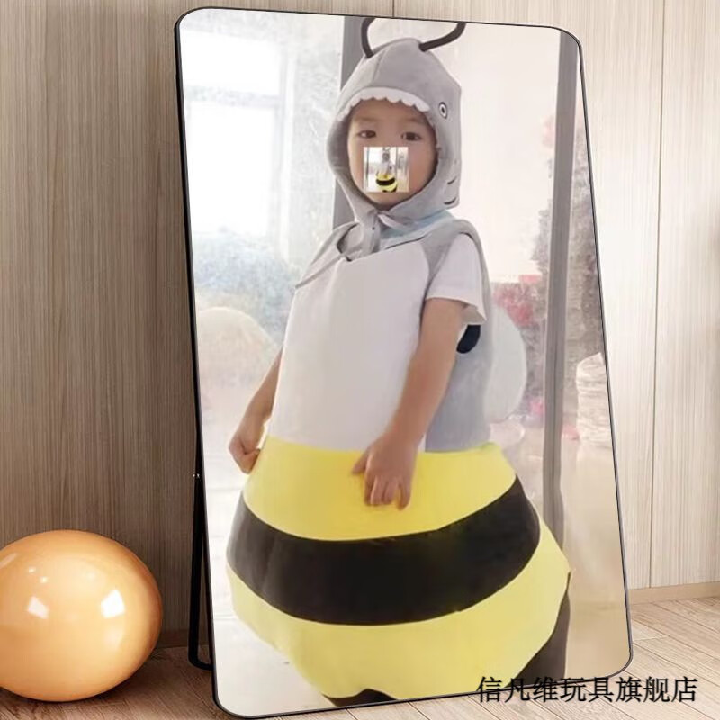 班贝智蜜蜂衣服可穿戴公仔人偶演出服连体套装角色扮演小蜜蜂毛绒儿童