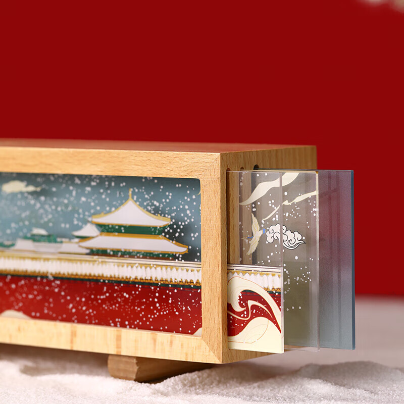 上新了文创 教师节礼物故宫木质氛围小夜灯 居家办公装饰摆件床头灯送女友