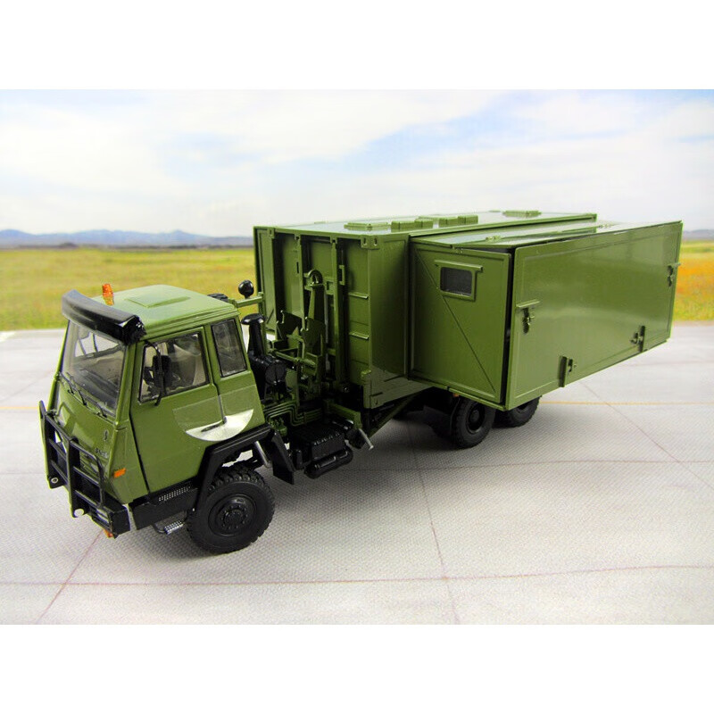 斯太尔 多功能 陕汽军车后勤车辆方舱模型 保障车军事模型 1:43 1:43