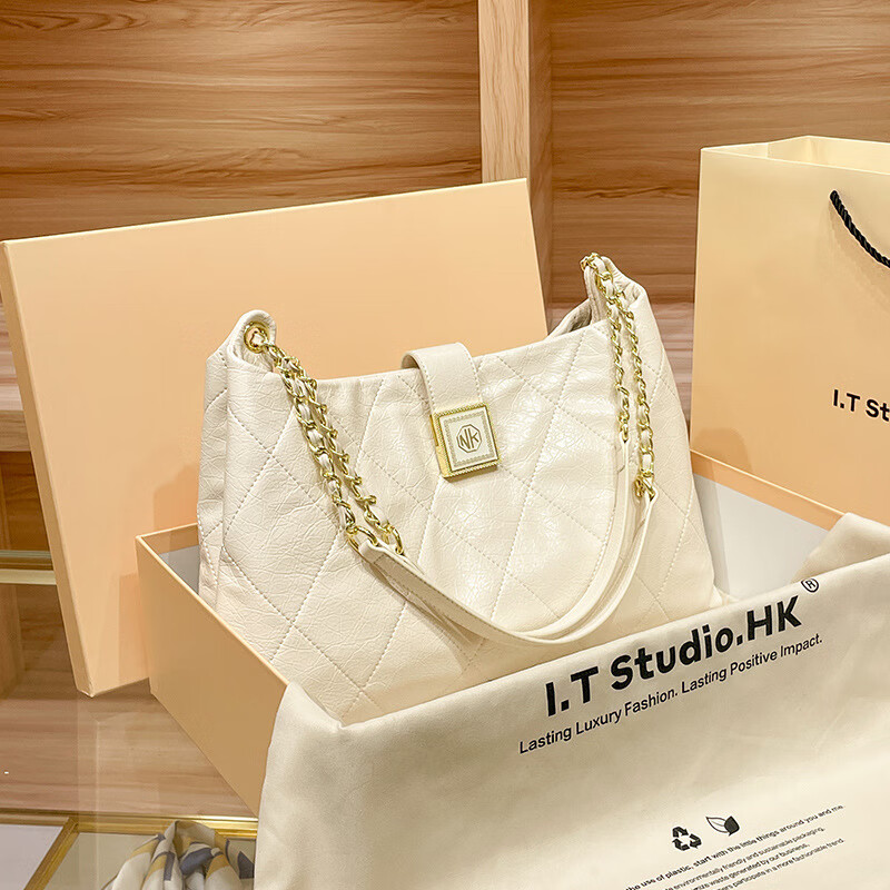 itdaishuhk香港it女包真皮链条托特包女大容量秋冬通勤大包2024单肩