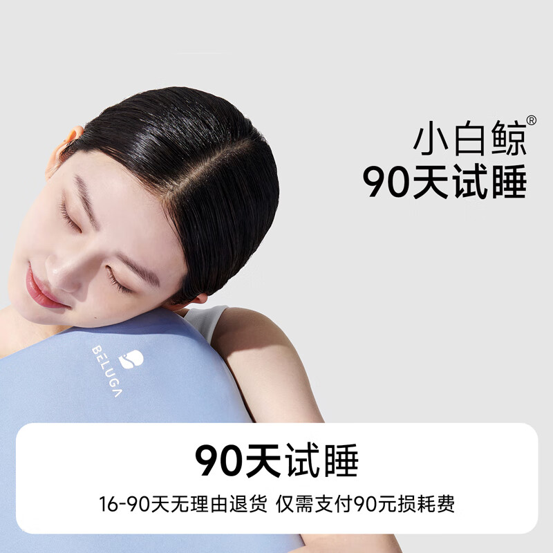 小白鲸 智能枕自动调节颈椎枕仰睡侧睡护颈枕头可调节低高颈椎反弓 烟波蓝