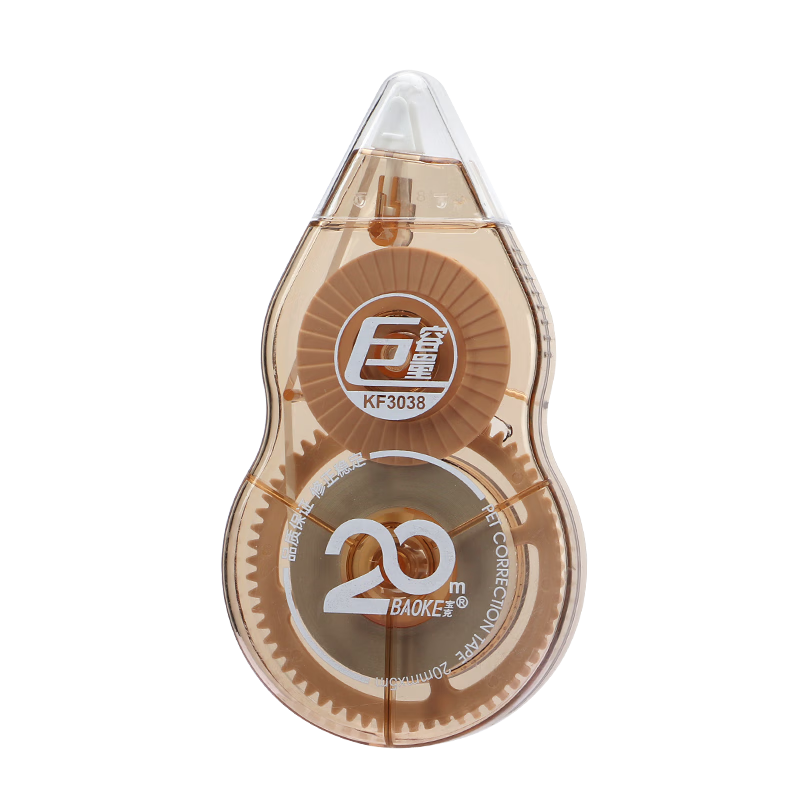 寶克（BAOKE）修正帶 學生辦公通用 改正帶 涂改帶 大中小學生兒童讀書寫字學習用品文具 20米*3支 KF3038靜音修正帶 款式顏色隨機發(fā)  包郵