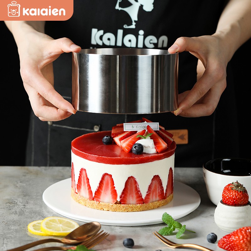 加高不锈钢慕斯圈模具 圆形爱心形提拉米苏蛋糕烘焙家用多种尺寸 圆6