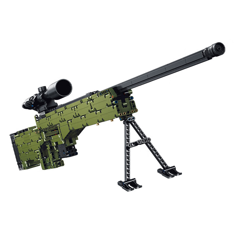 潘洛斯積木AWM95式98K積木玩具兒童男孩益智拼裝積木玩具 670001-AWM狙擊積木步槍