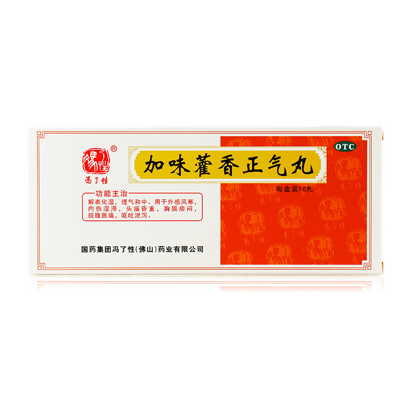 冯了性 加味藿香正气丸 9g*10丸/盒 1盒装
