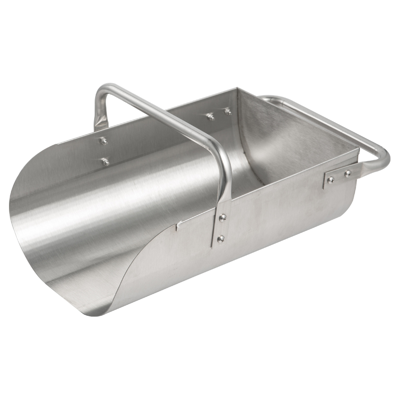 馨媛 簸箕农业粮食铲子加厚工厂馅料颗粒撮子手持 304不锈钢 白色