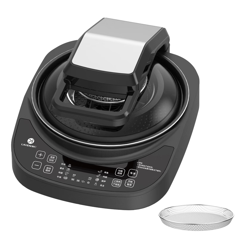 利仁（Liven）家用电饼铛空气炸锅二合一智能煎烤机可拆洗大容量电饼档可视炸锅自动搅拌加深煎饼锅 KZ-D1012 KZ-D1012