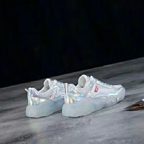 戈森凡(gesenfan)春秋果冻鞋底老爹鞋女学生果冻底超火厚底网红透明