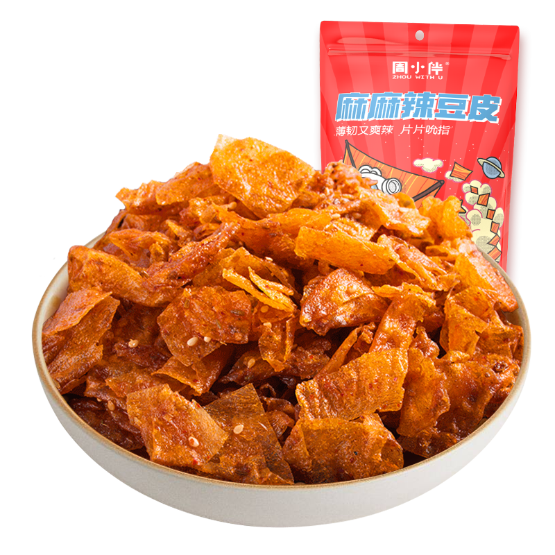 ZHOU HEI YA 周黑鸭 周小伴零食研究所 麻辣豆皮 60g