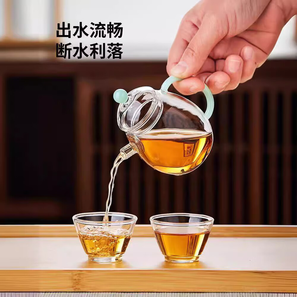 玉龙蛋玻璃小茶壶高硼硅耐热泡茶壶功夫茶具单人用小茶壶单壶茶壶
