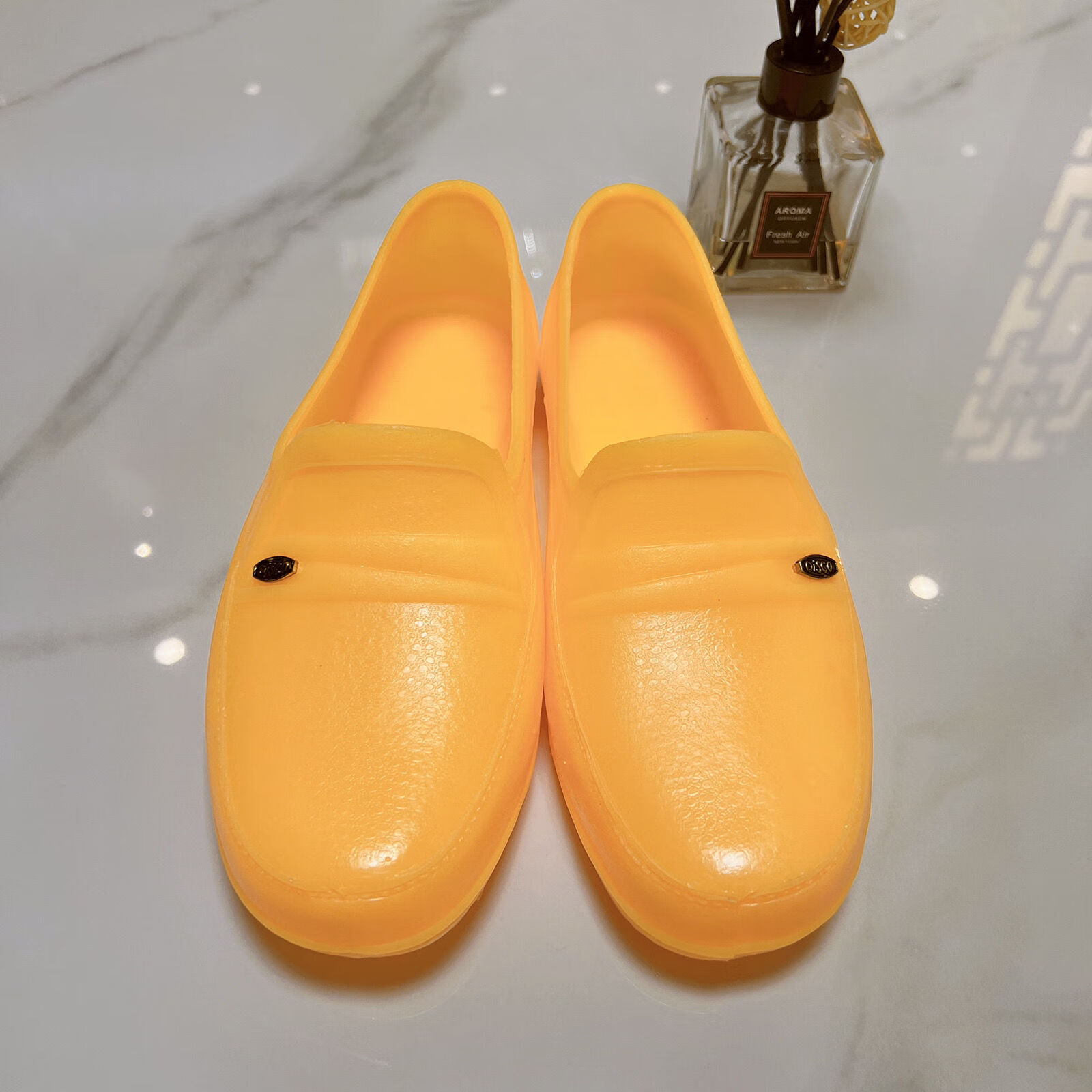 佐挲建筑工地农民工作鞋黄色男塑料胶鞋防水防滑牛筋厨房干活劳保雨鞋