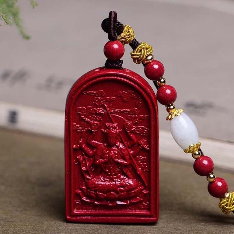 名宿高含量朱砂斗母元君吊坠吉祥紫金砂挂件饰品身女款符挂坠项护链男