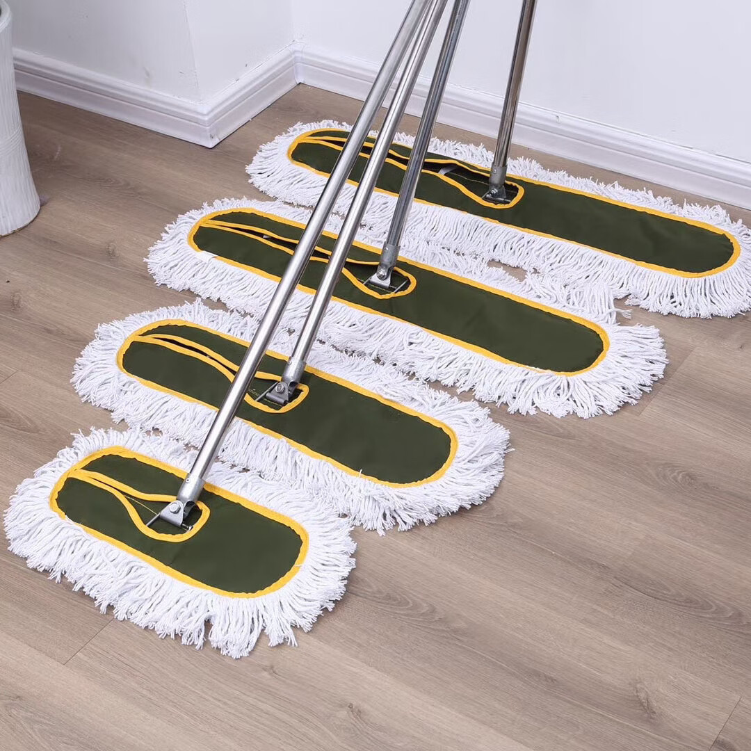 推宽头地拖平板棉线拧水拖把免手洗商用线拖地拖 全套加厚帆布螺丝款