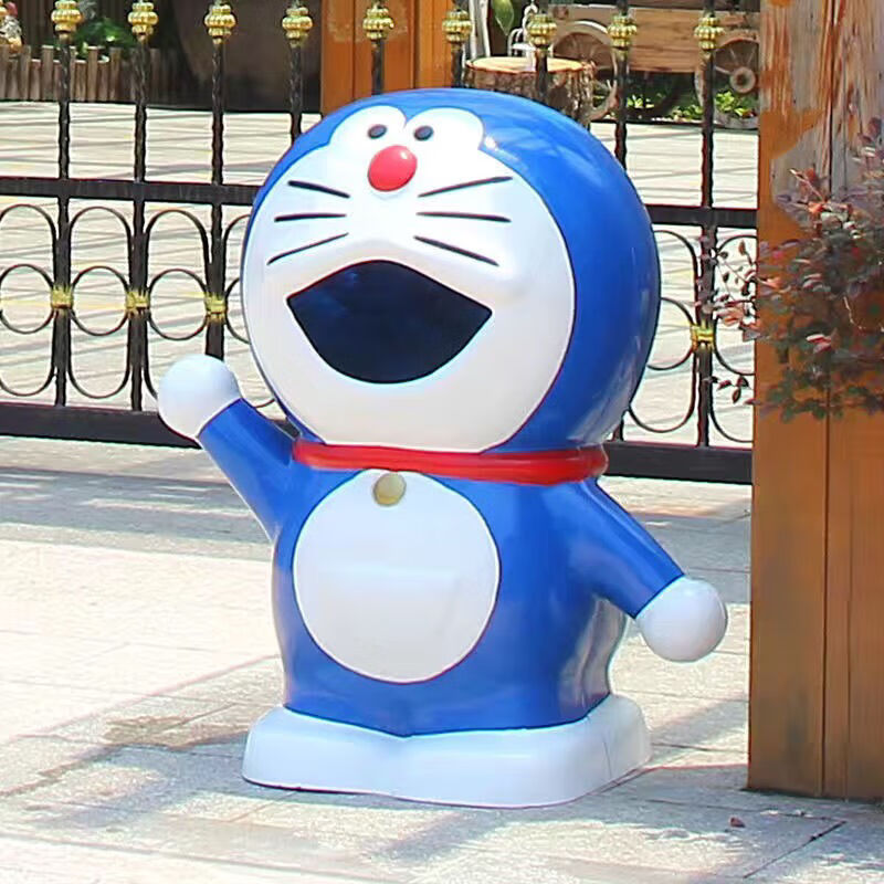 千曼雅学校游乐场室外可爱垃圾桶户外卡通大号垃圾箱玻璃钢果皮箱