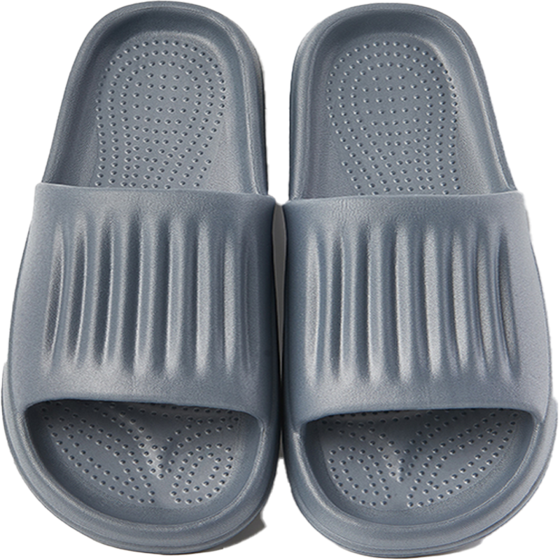 惠寻 京东自有品牌 拖鞋软弹速干家居浴室洗澡凉拖鞋男款灰色 44-45