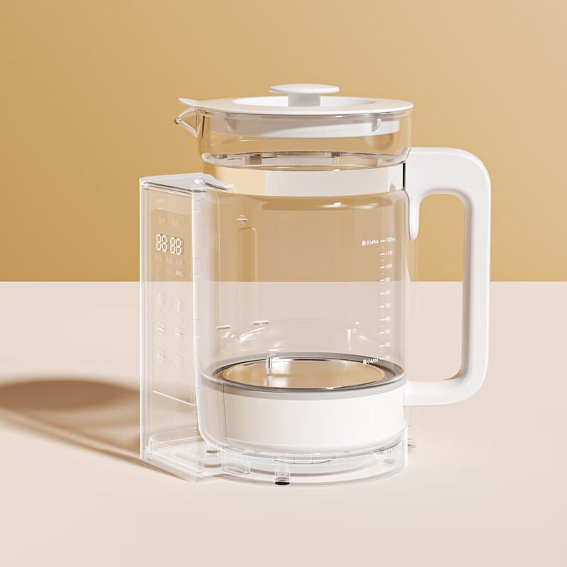 kiwy恒温调奶器配件玻璃水壶1200ml+暖奶支架 调奶器玻璃壶1200ml【含壶盖】