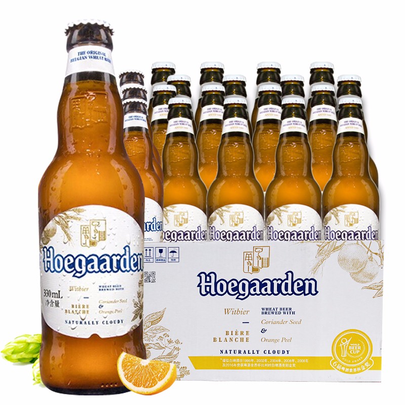 福佳果香白啤酒集合 hoegaarden福佳白啤酒 330ml 24瓶