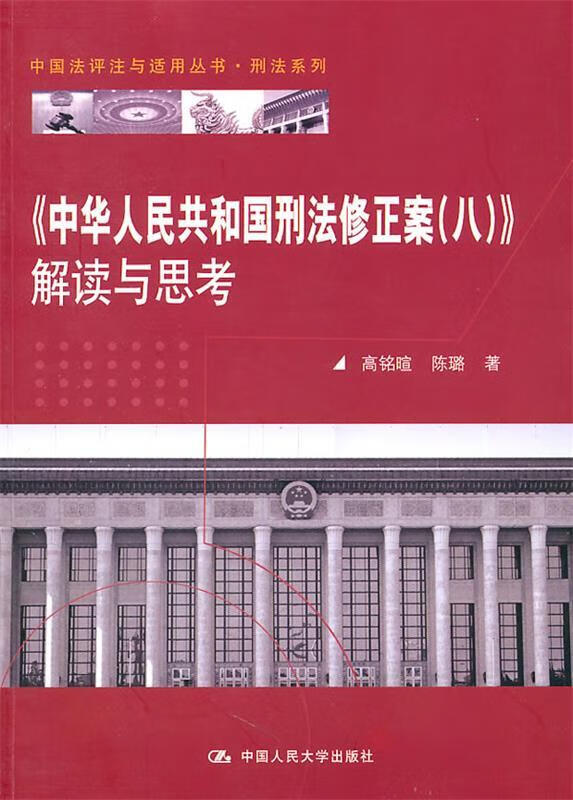 中华人民共和国刑法修正案8解读与思考【正版图书,放心购买】