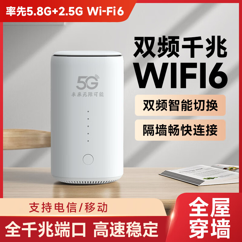圣凡杜5g移动随身wifi6可插卡无线路由器cpe2026款全国通用无限制流量千兆宽带网络 【插卡升级pro版】满血性能自由插卡