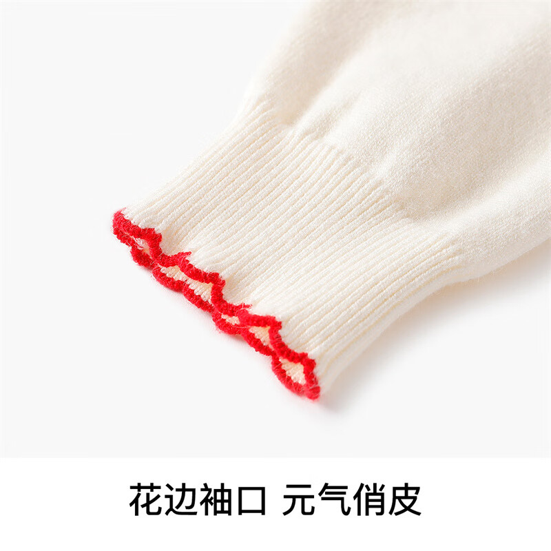 Classic Teddy女童连衣裙儿童公主裙中大童装冬季裙子冬款衣服新款 蝴蝶结公主大红 120