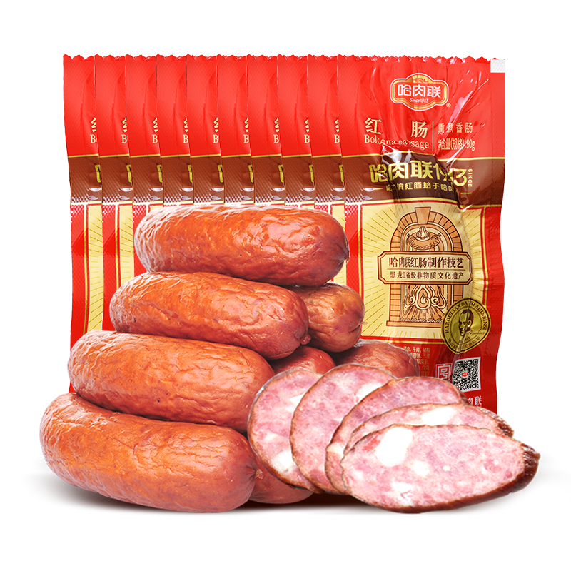 【必买】品质上佳的熟食腊味好物——哈肉联红肠90g*10支历史价格和销量趋势分析