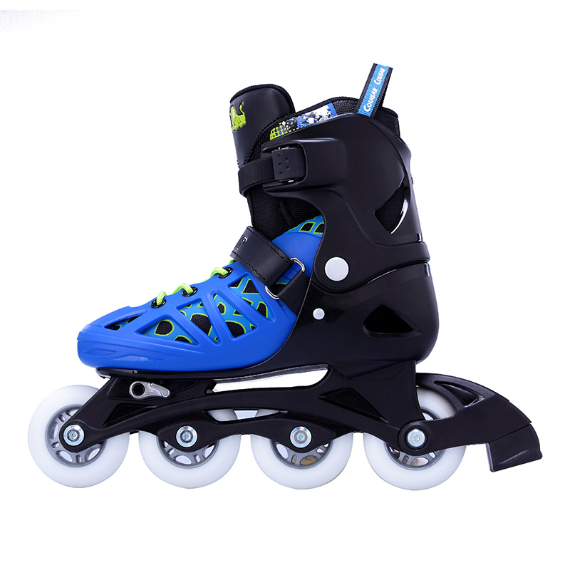 美洲狮成人可调码数轮滑鞋直排轮溜冰鞋黑蓝L码可以调大小吗？