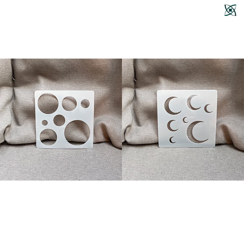 晨兴得油画棒镂空模板油画棒绘画圆形镂空模板月亮太阳画画模板手工