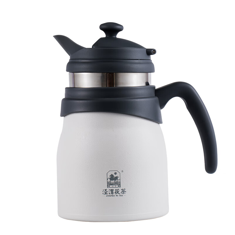 泾渭茯茶 黑茶叶 金花茯砖茶煮茶壶 茶具 800ML白色闷茶壶 京东折扣/优惠券