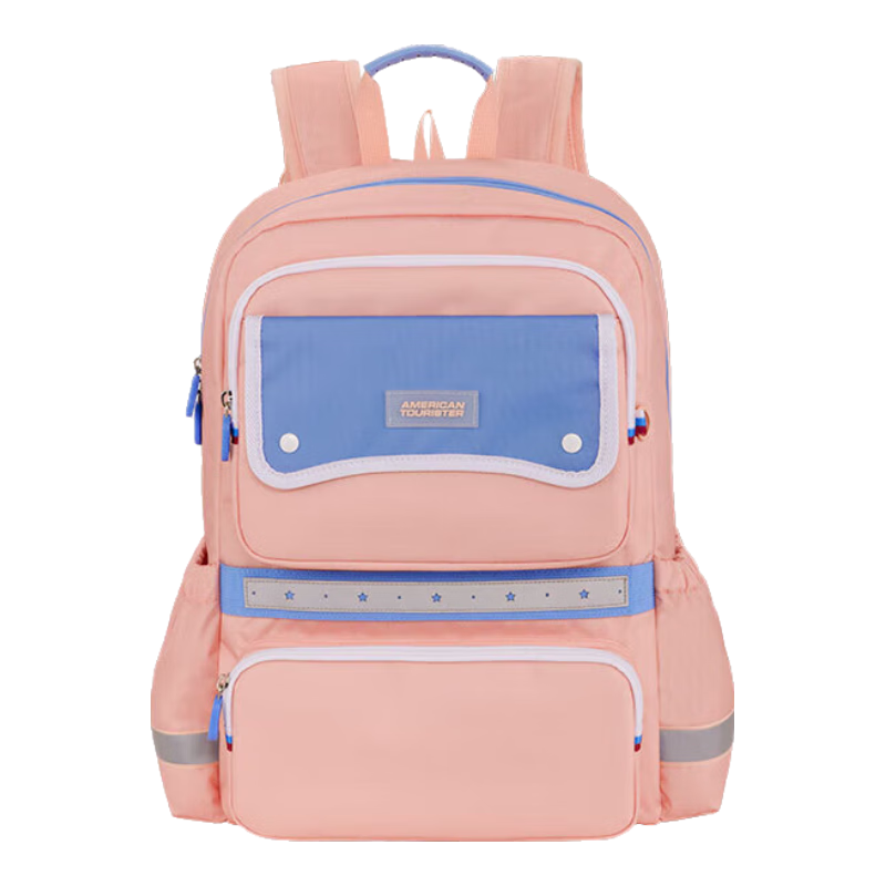 美旅放心书包女孩4-6年级小学生大容量双肩包儿童抗菌减负背包NK1