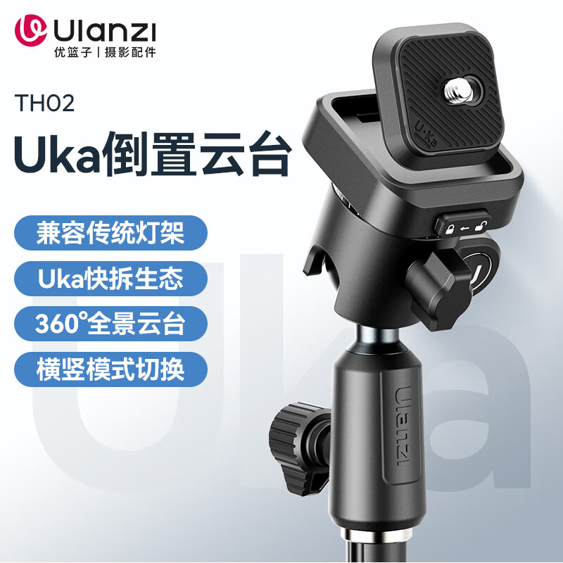优篮子 【ulanzi】UKA01 Uka背包肩带快装套件快拆快装板单反相机三脚架稳定器滑轨外接拓展摄影通用配件 TH02倒置云台
