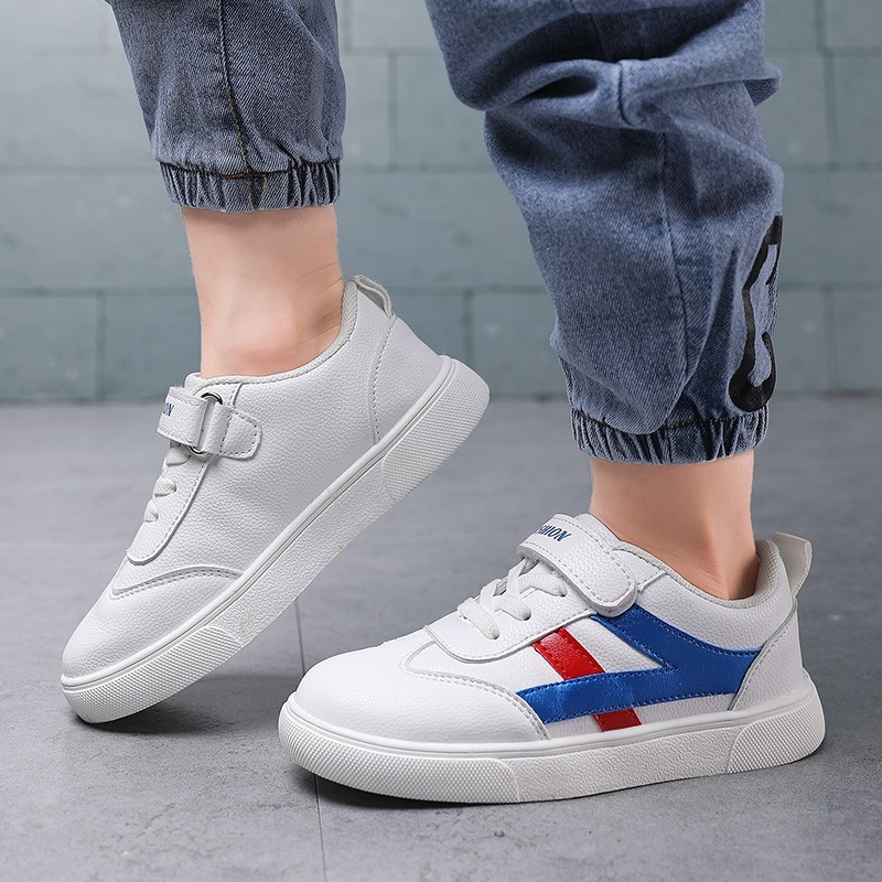 贝天熊童鞋春秋款男童小白鞋软底休闲鞋女童网面鞋透气儿童革面运动鞋 259白兰【革面】 28 内长17.8/脚16.8