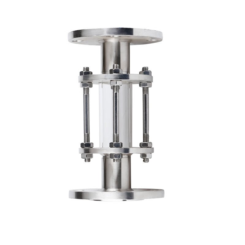 创力恒304不锈钢法兰视镜直流观察窗玻璃管道直通视盅衬四氟 dn15