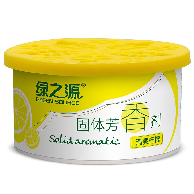 绿之源 固体芳香剂清香厕所卫生间室内车载清香氛膏除味剂 柠檬1盒