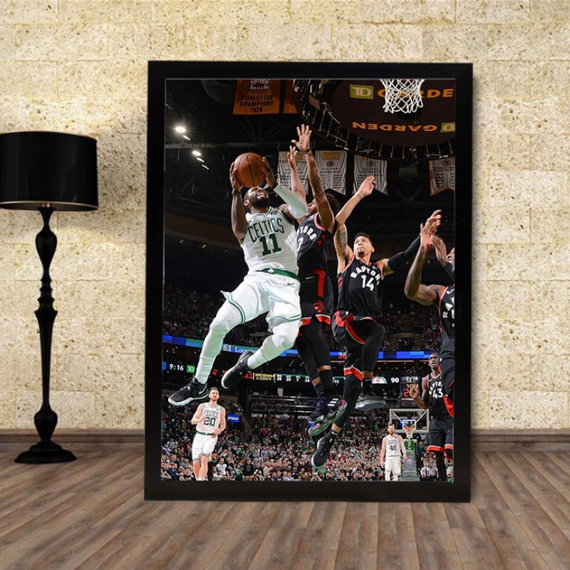 篮球nba球星凯尔特人骑士欧文相框画框体育商店装  外框尺寸17.