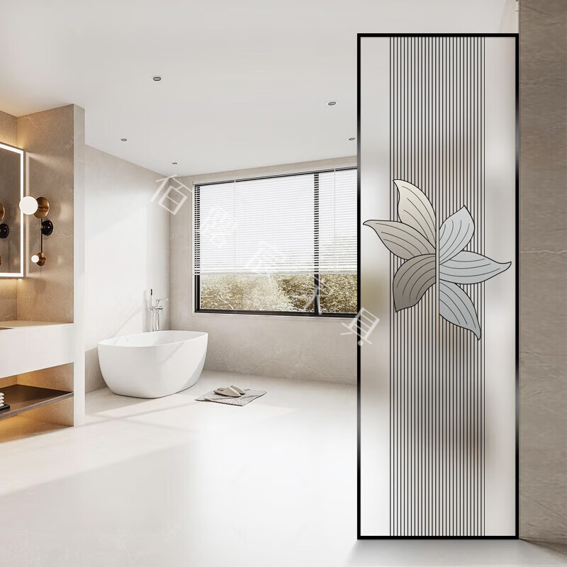 派浮象遮挡楼梯屏风 正对入户门屏风玻璃隔断遮挡楼梯口玄关客厅 白色