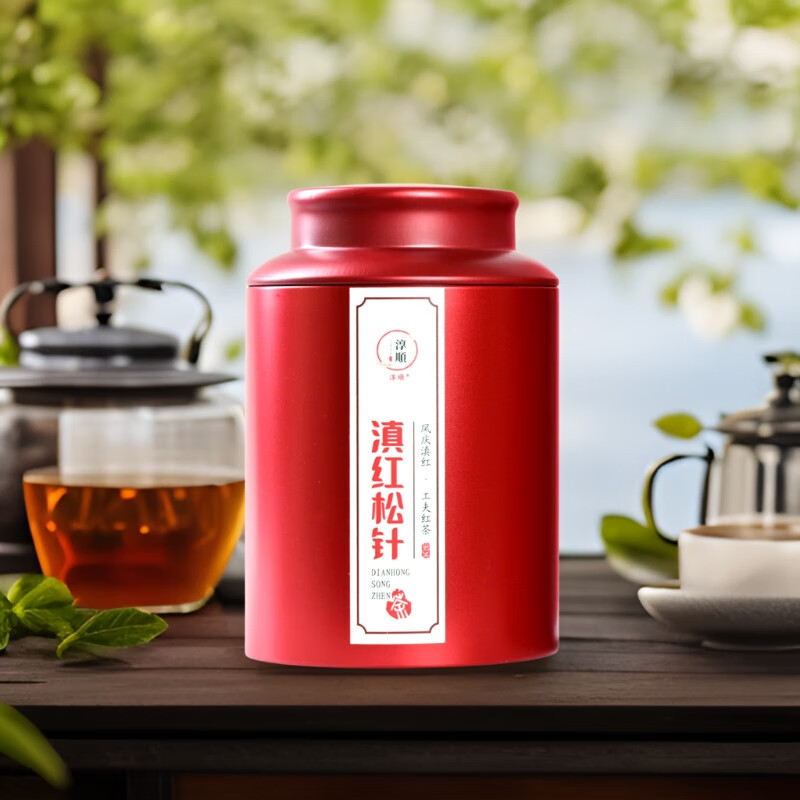 淳顺 凤庆滇红松针茶 150克罐装 红茶 茶叶 滇红松针茶 150克*1罐