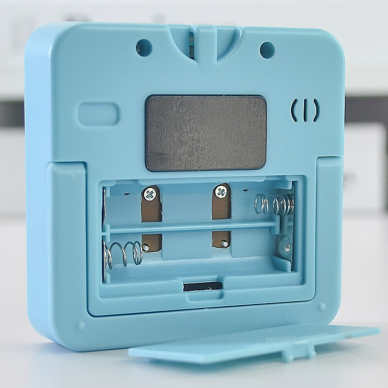 万梭 电子厨房定时器计时器闹钟秒表多功能提醒器大声学生倒计时器 天空蓝【震动版】DZ-006