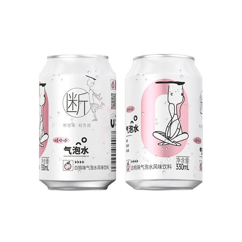 娃哈哈断舍离330ml网红夏日苏打气泡水0卡无蔗糖 荔枝味(330ml*6瓶)