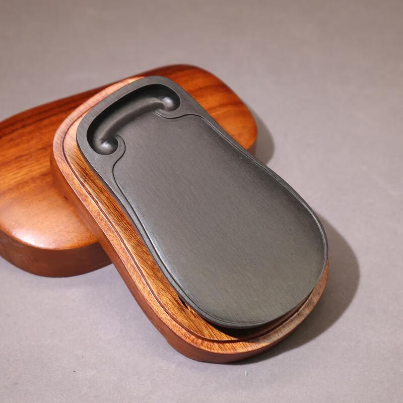 精工手刻清式三足歙砚龙尾山四大名坑老坑罗纹坑刷丝罗纹砚台文房四宝