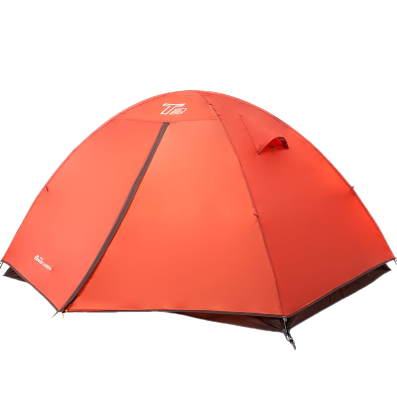 牧高笛 戶外帳篷露營徒步登山防風防暴雨遮陽雙層便攜T2T3鋁桿專業(yè)系列  T2（鋁桿） 紅色