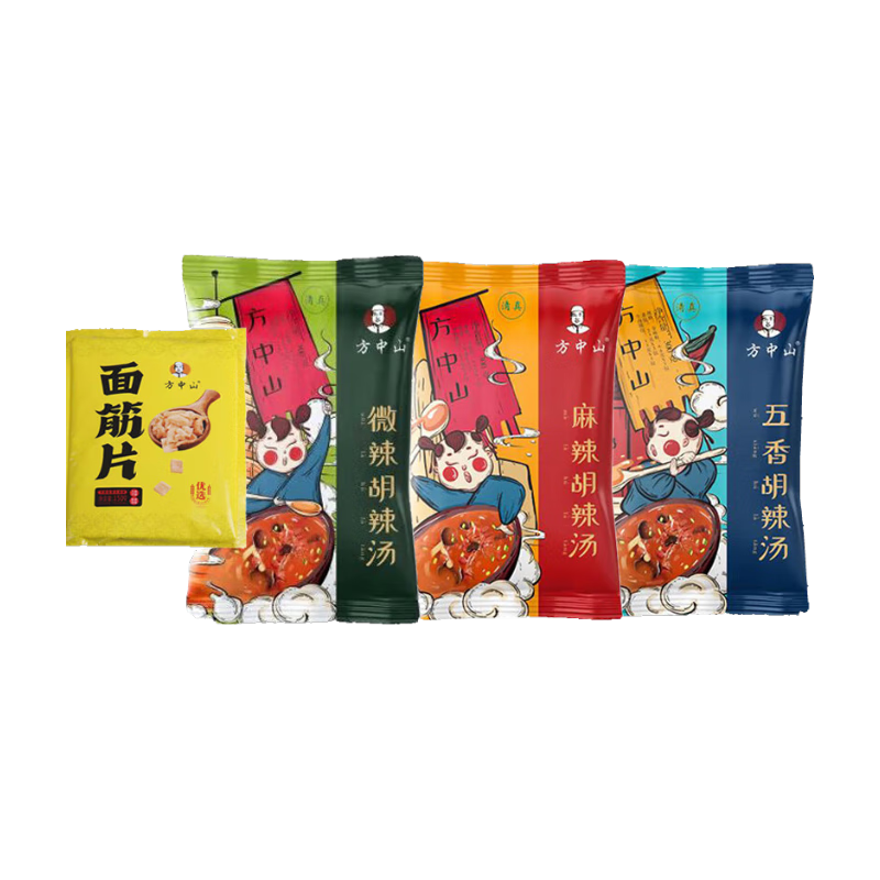 方中山胡辣湯河南特色胡辣湯料方便食品微辣麻辣五香面筋組合裝970g